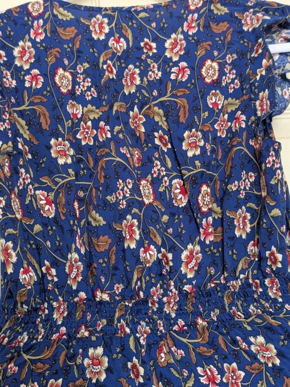 Blue Floral High Low Maxi Dress